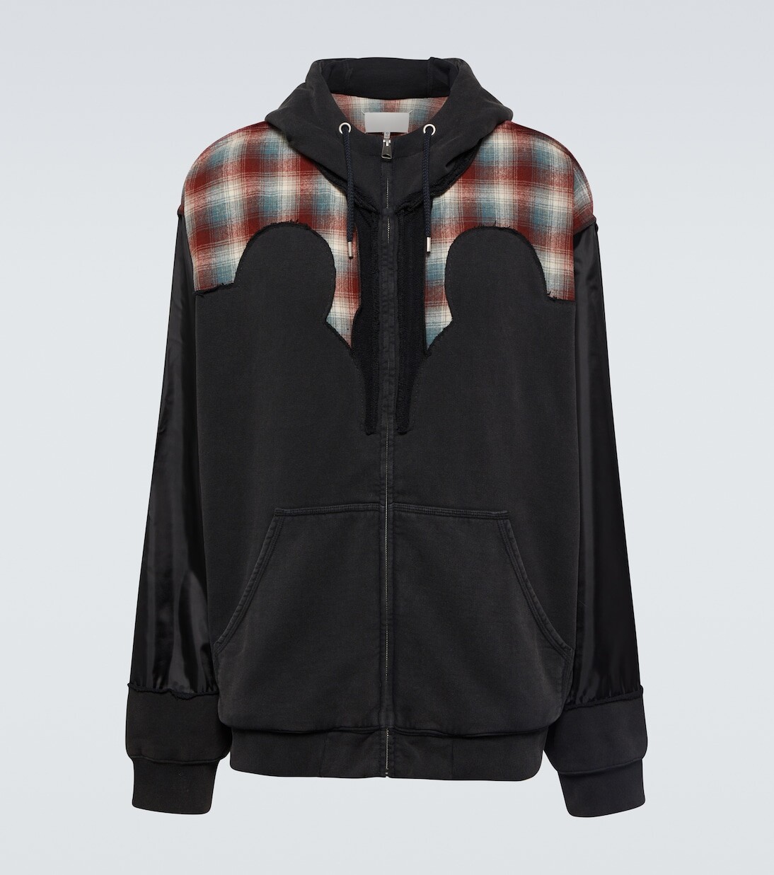 

Хлопковое худи в клетку x pendleton Maison Margiela, серый