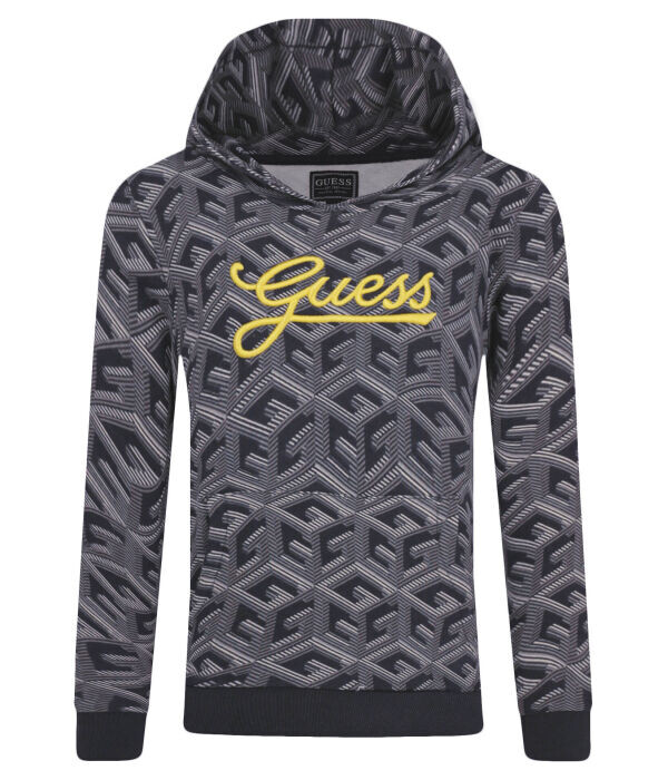 

Толстовка детская Guess с принтом и логотипом бренда, серый