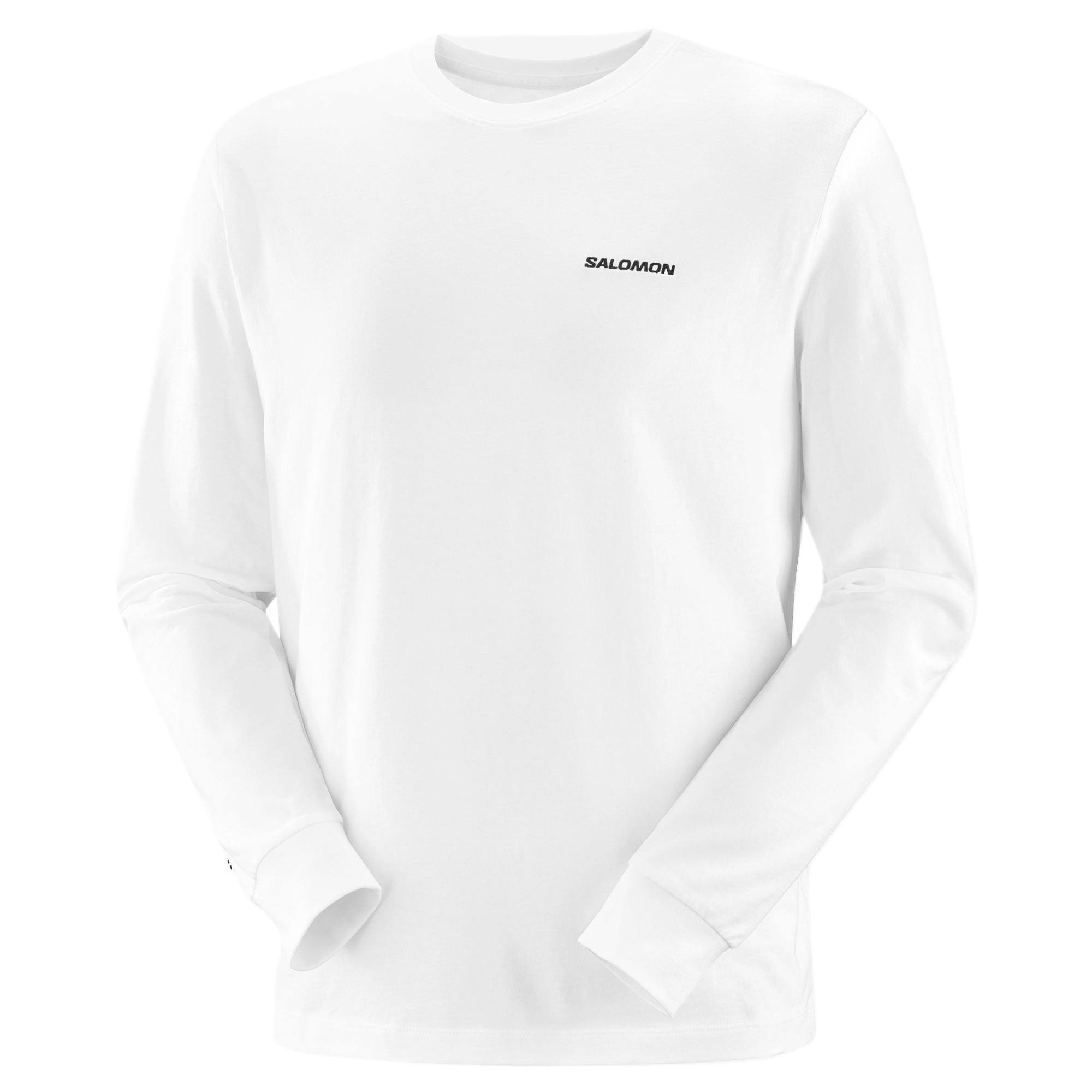 

Salomon Мужская белая футболка с круглым вырезом, умеренно прямой крой, Белый, Salomon Мужская белая футболка с круглым вырезом, умеренно прямой крой