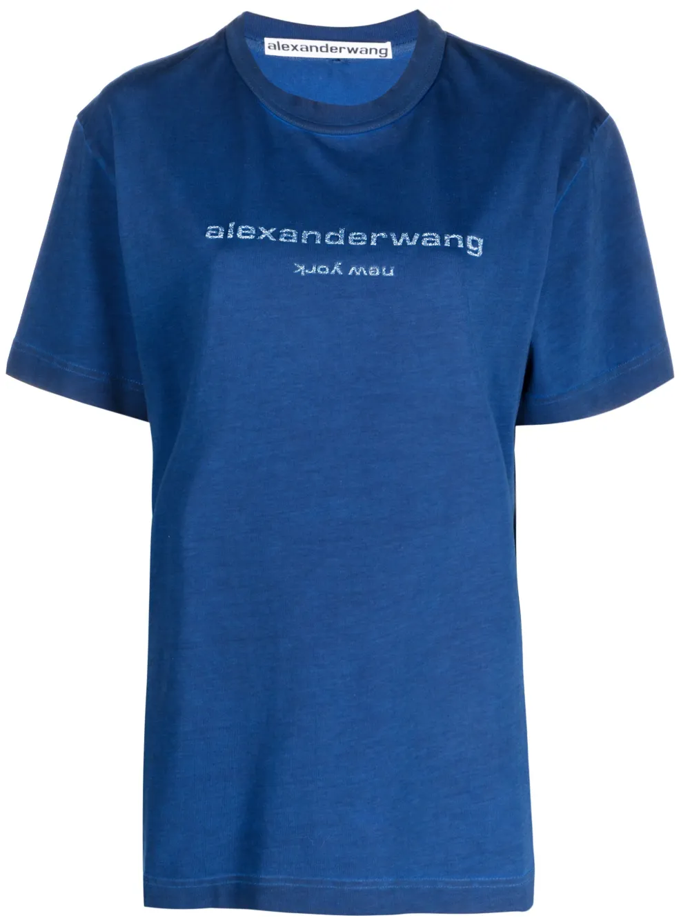 

Футболка с тисненым логотипом Alexander Wang, синий