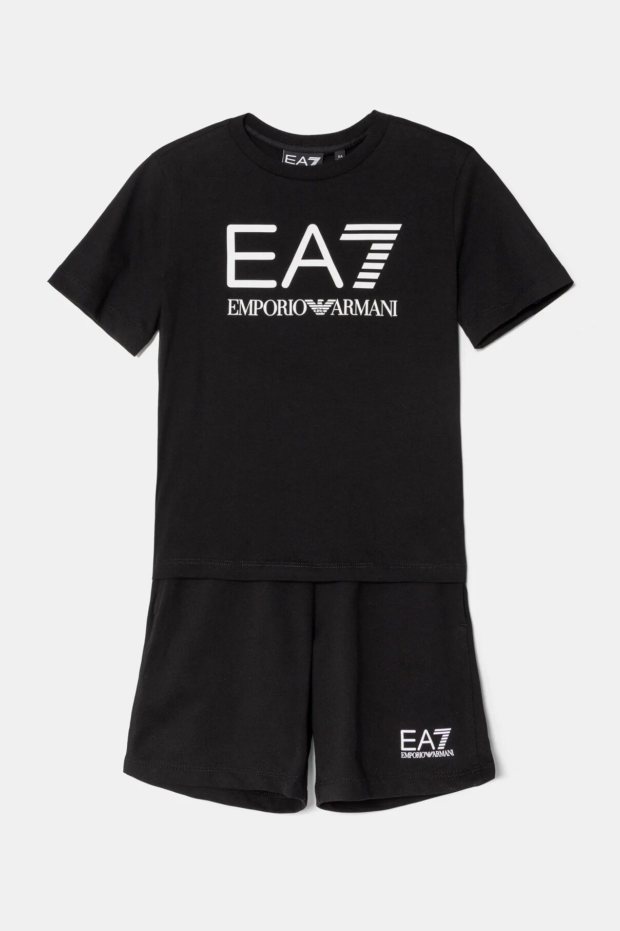 

Детский комплект из хлопка Ea7 Emporio Armani, черный