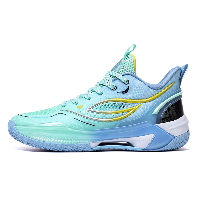 

Амортизирующие, нескользящие и износостойкие низкие баскетбольные кроссовки унисекс HBRK, синий/светло-зеленый