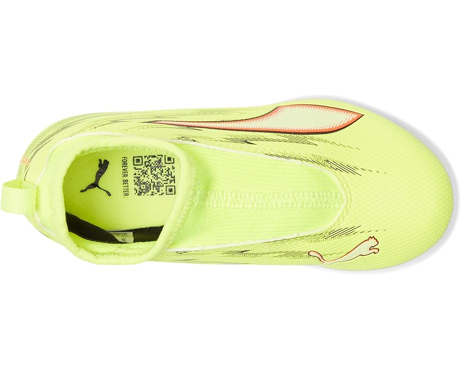 Детские бутсы Puma Ultra 6 Match+ Laceless Firm/Artificial Ground (маленькие дети/дети постарше) PUMA Kids, Yellow Alert/Black/Glowing Red/Lime Squeeze — фото 2