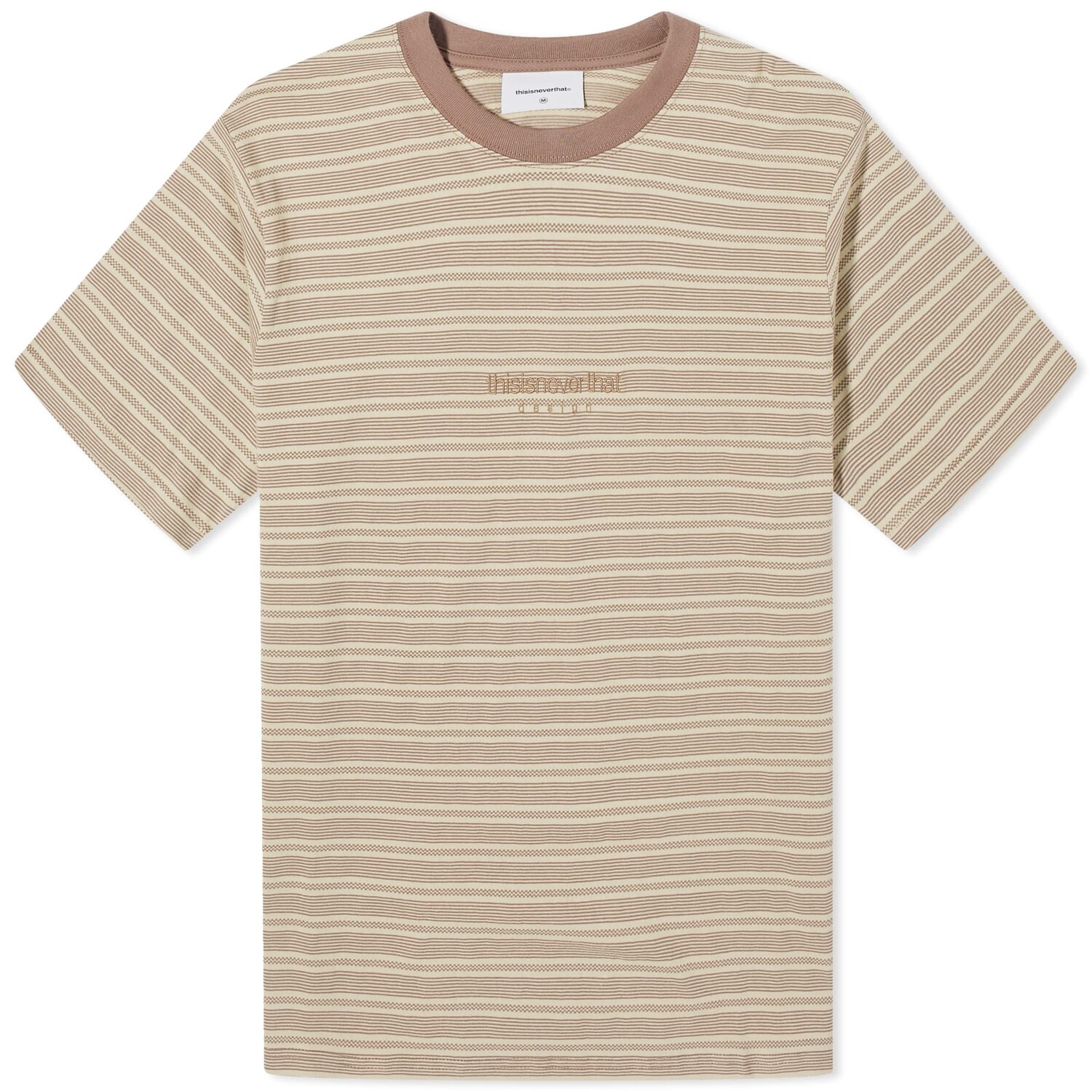 

Футболка Thisisneverthat Micro Striped T-Shirt, коричневый