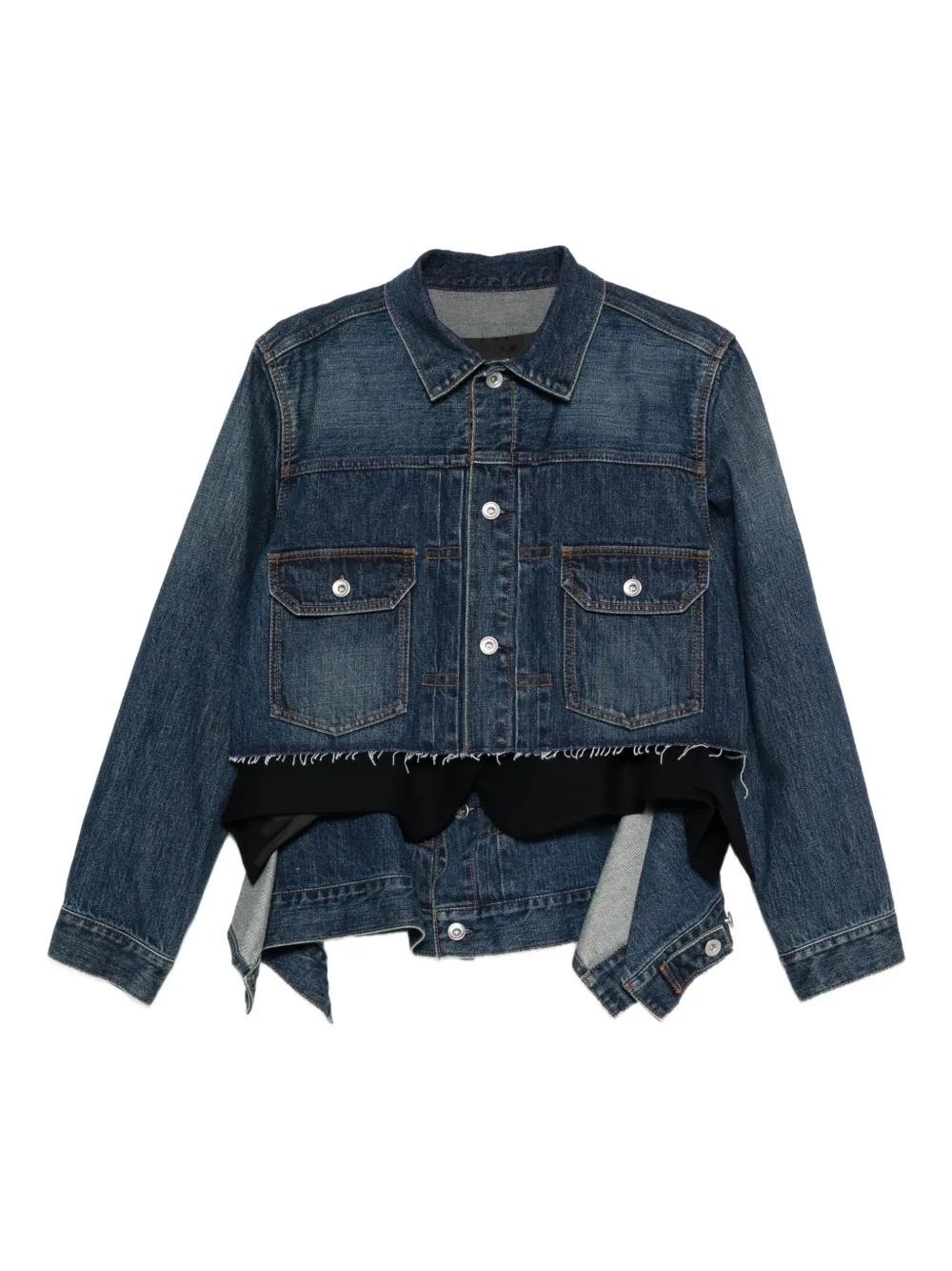 

Джинсовая куртка с необработанными краями SACAI, синий