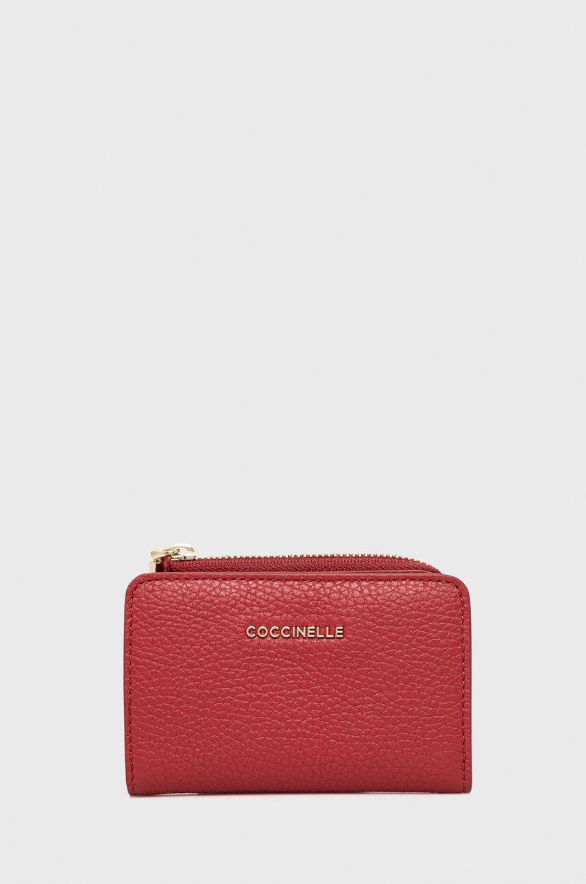 

Кожаный кошелек Coccinelle, гранатовый