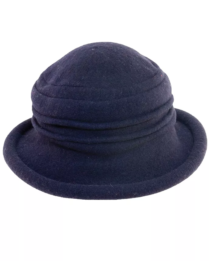 

Женская складная шерстяная шляпа-клош Dorfman Pacific, синий