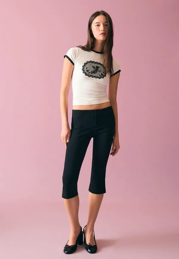 

Футболка с коротким рукавом и контрастным принтом Bershka, White, Белый, Футболка с коротким рукавом и контрастным принтом Bershka, White