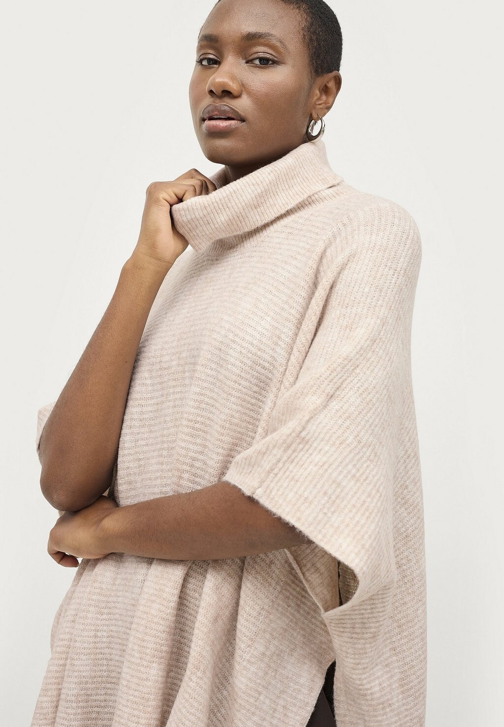 

Пончо PONCHO Ellos Collection, бежевый