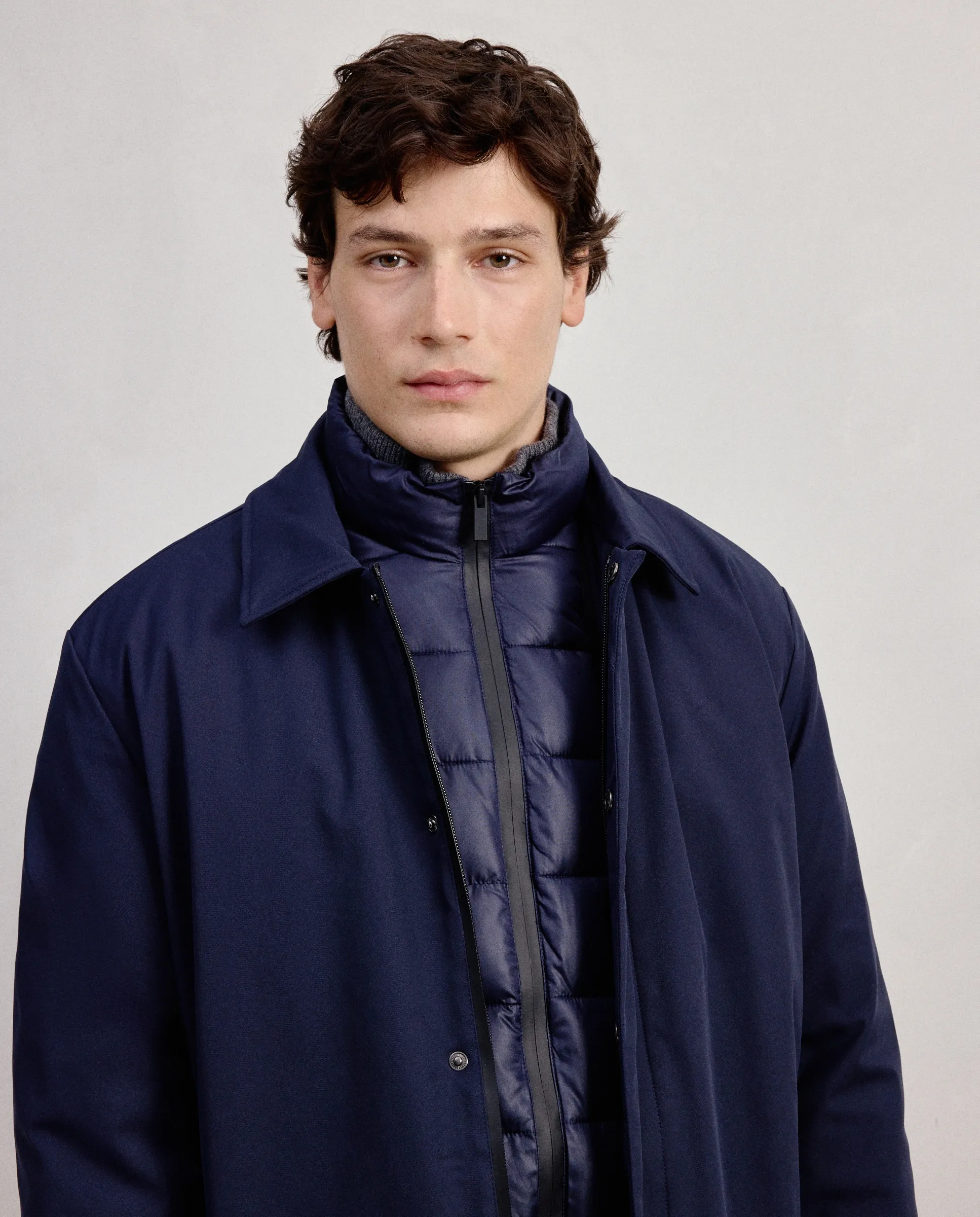 

Мужской модульный плащ Dustin, темно-синий