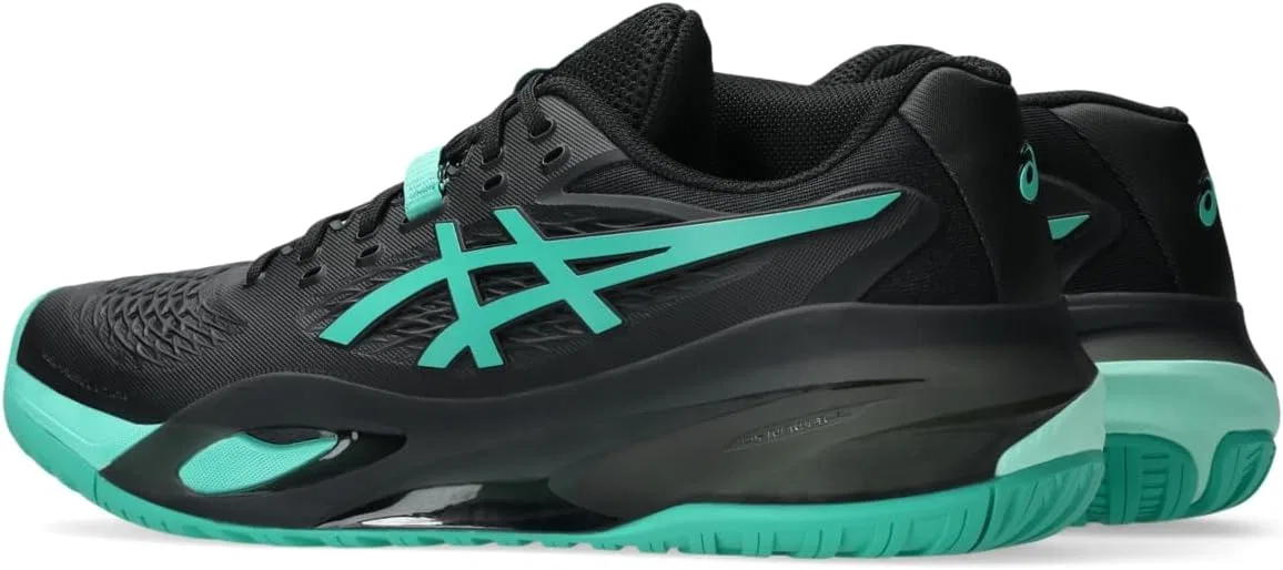 Кроссовки для тенниса ASICS Gel-Resolution X, Black/Aurora Green — фото 3