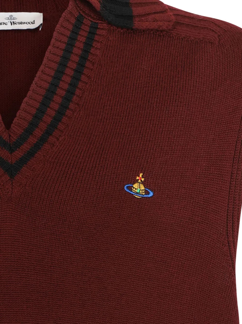Полосатый жилет без рукавов Vivienne Westwood, красный — фото 4