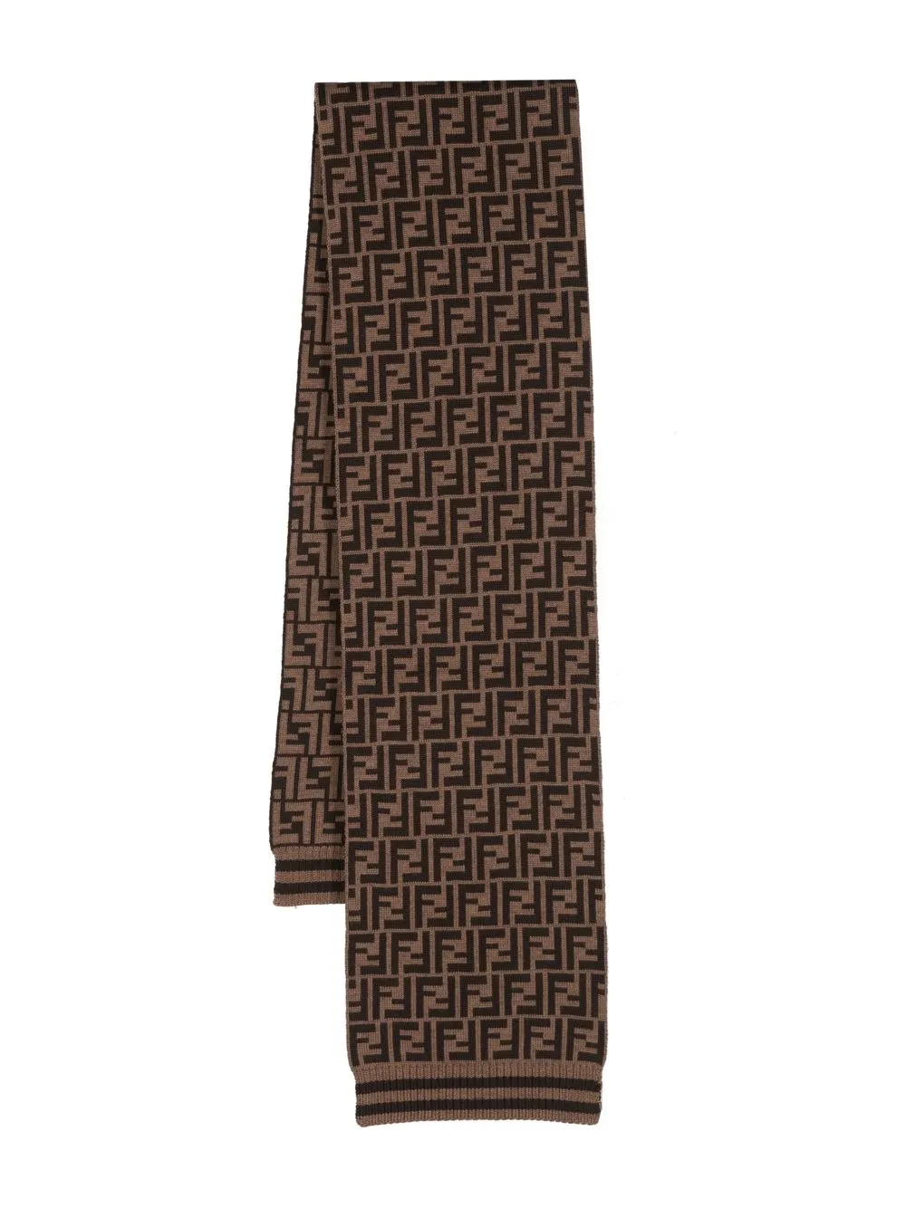 

Шарф с логотипом FF FENDI KIDS, коричневый