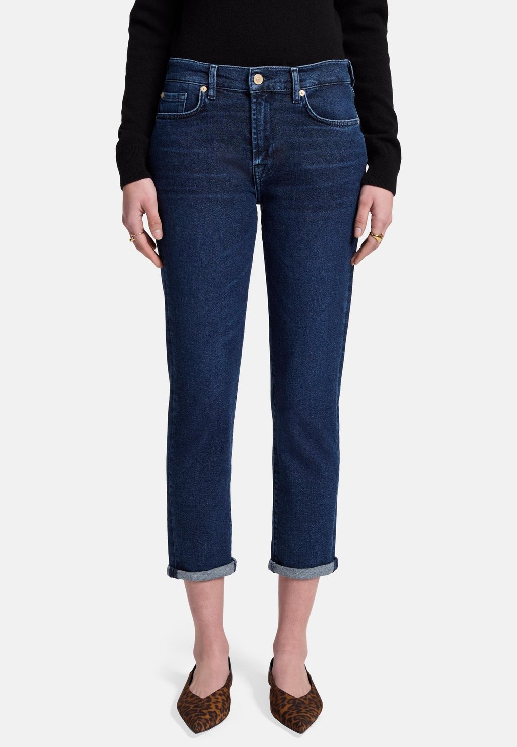 

Джинсы облегающего кроя BOYFRIEND FIT JOSEFINA 7 for all mankind, темно-синий