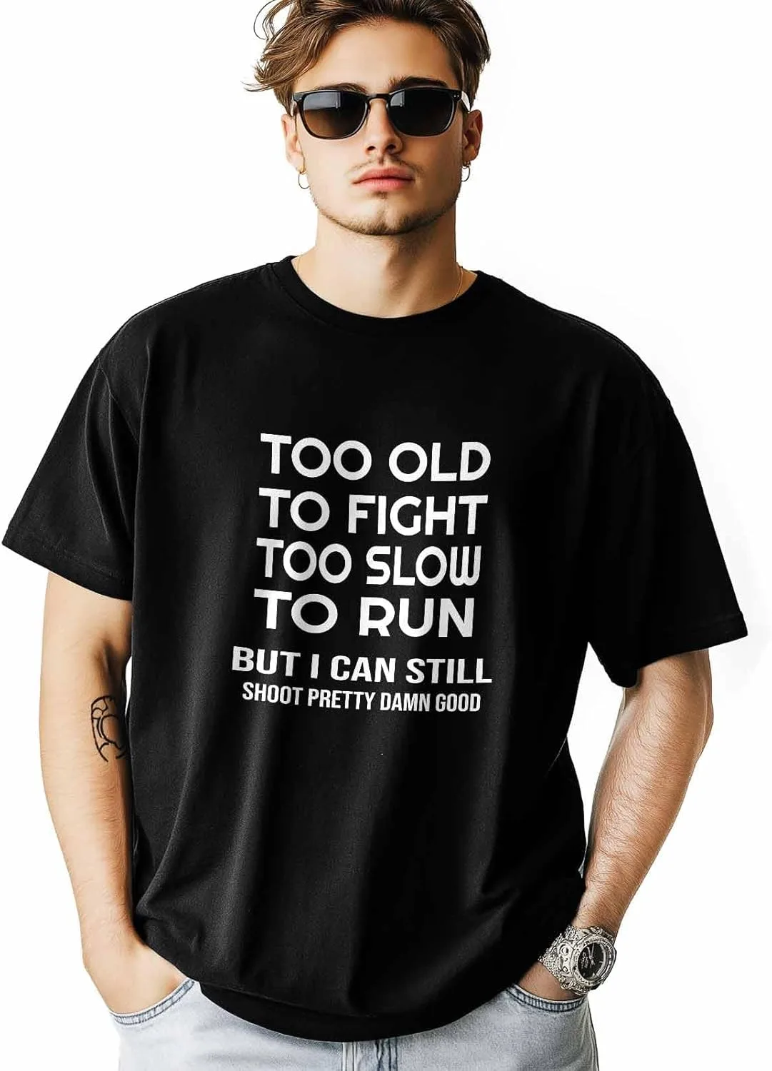 

Футболка мужская Old Fight Slow Run, с коротким рукавом и принтом NITBANLA