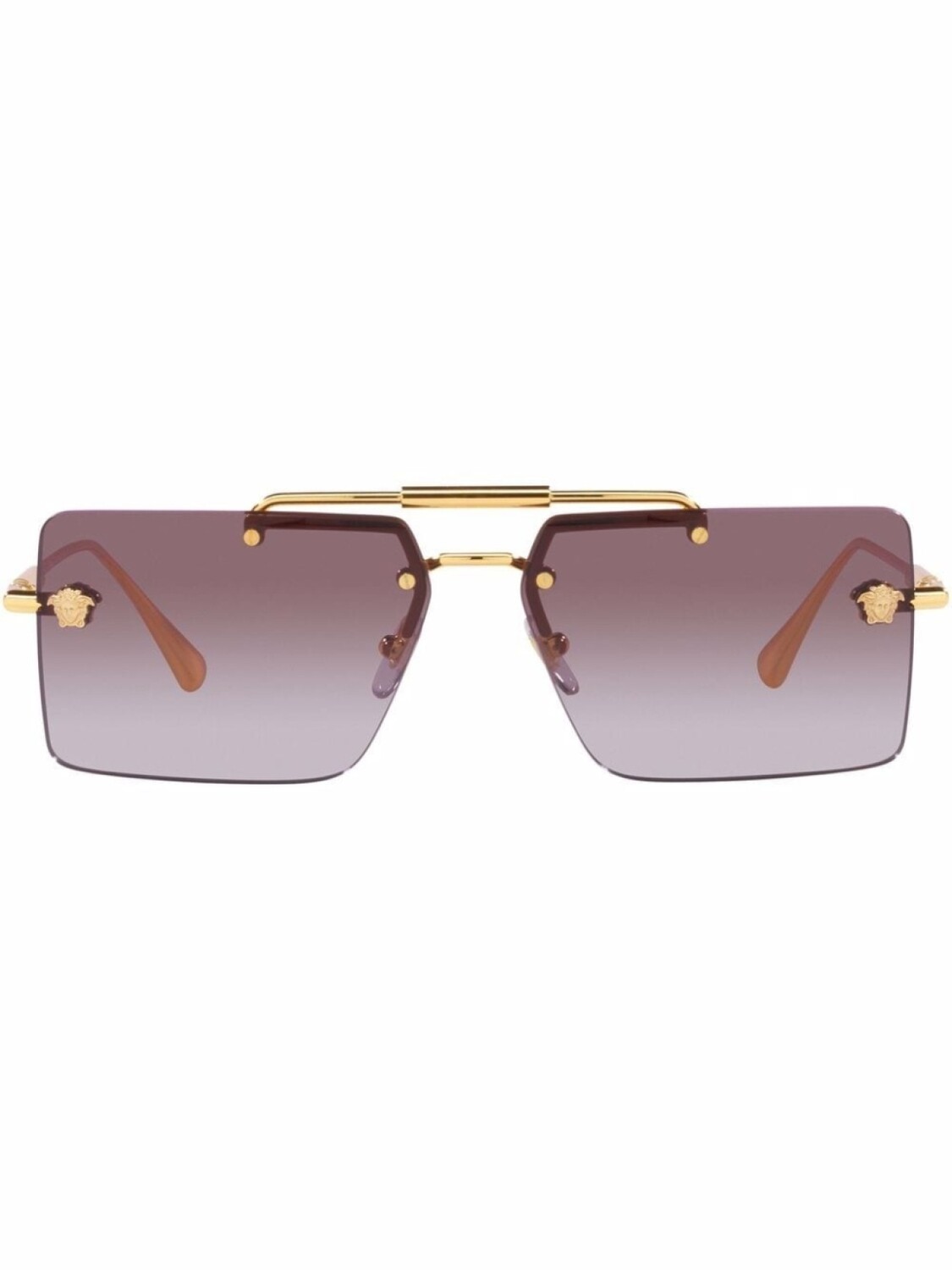 

Versace Eyewear солнцезащитные очки с логотипом, золотистый