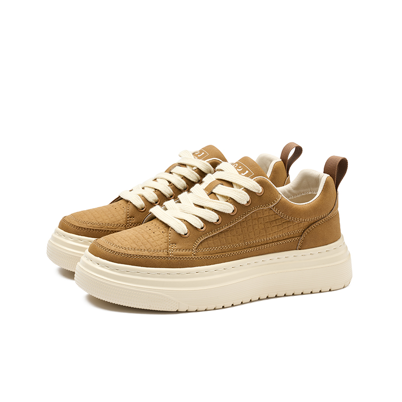 

JOSINY Высокие износостойкие низкие скейтерские кроссовки мужские землянисто-желтые, цвет Earth Yellow