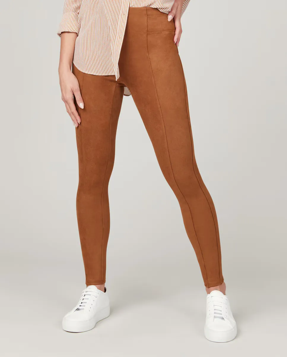

Женские моделирующие леггинсы с эффектом замши Spanx, коричневый