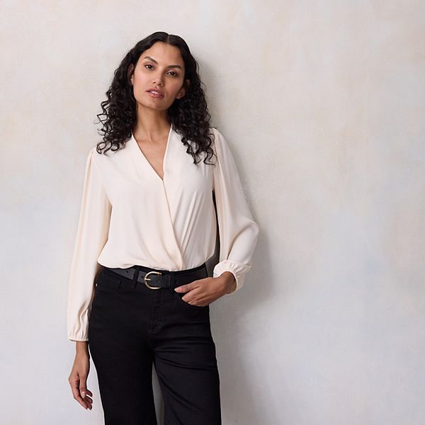 

Женский боди с запахом Lc Lauren Conrad, English Cream