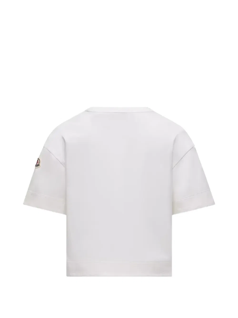 Футболка с вышивкой и короткими рукавами Moncler Enfant, белый — фото 2