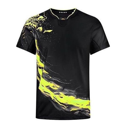 

Футболка быстросохнущие настольный теннис дракон футболка Li-Ning, черный