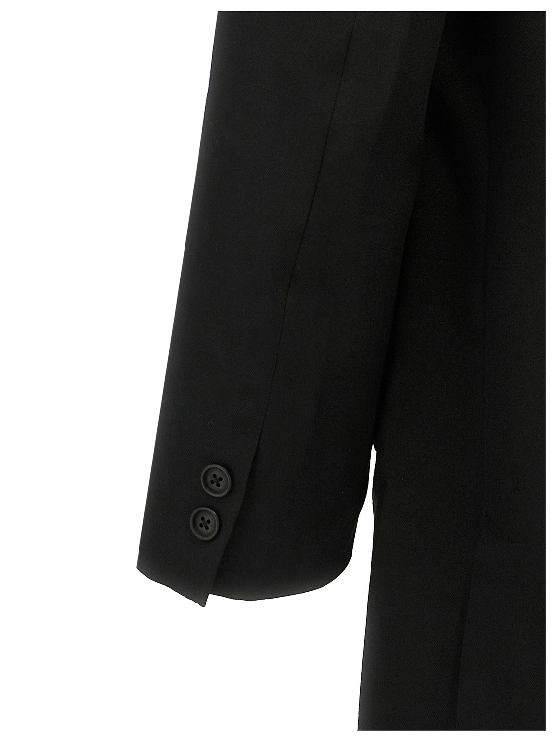 Однобортный пиджак с ремешком Yohji Yamamoto, черный — фото 4