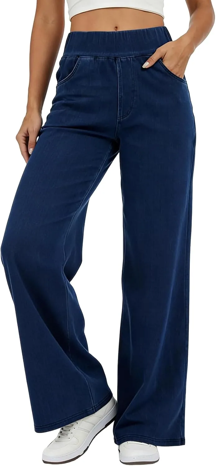 

Женские джинсы Wide Leg, высокие и эластичные FIGKICKSEN