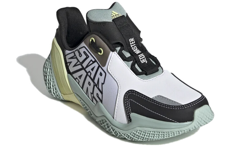 Кроссовки детские STAR WARS GS Low-top белые/зеленые Adidas — фото 2