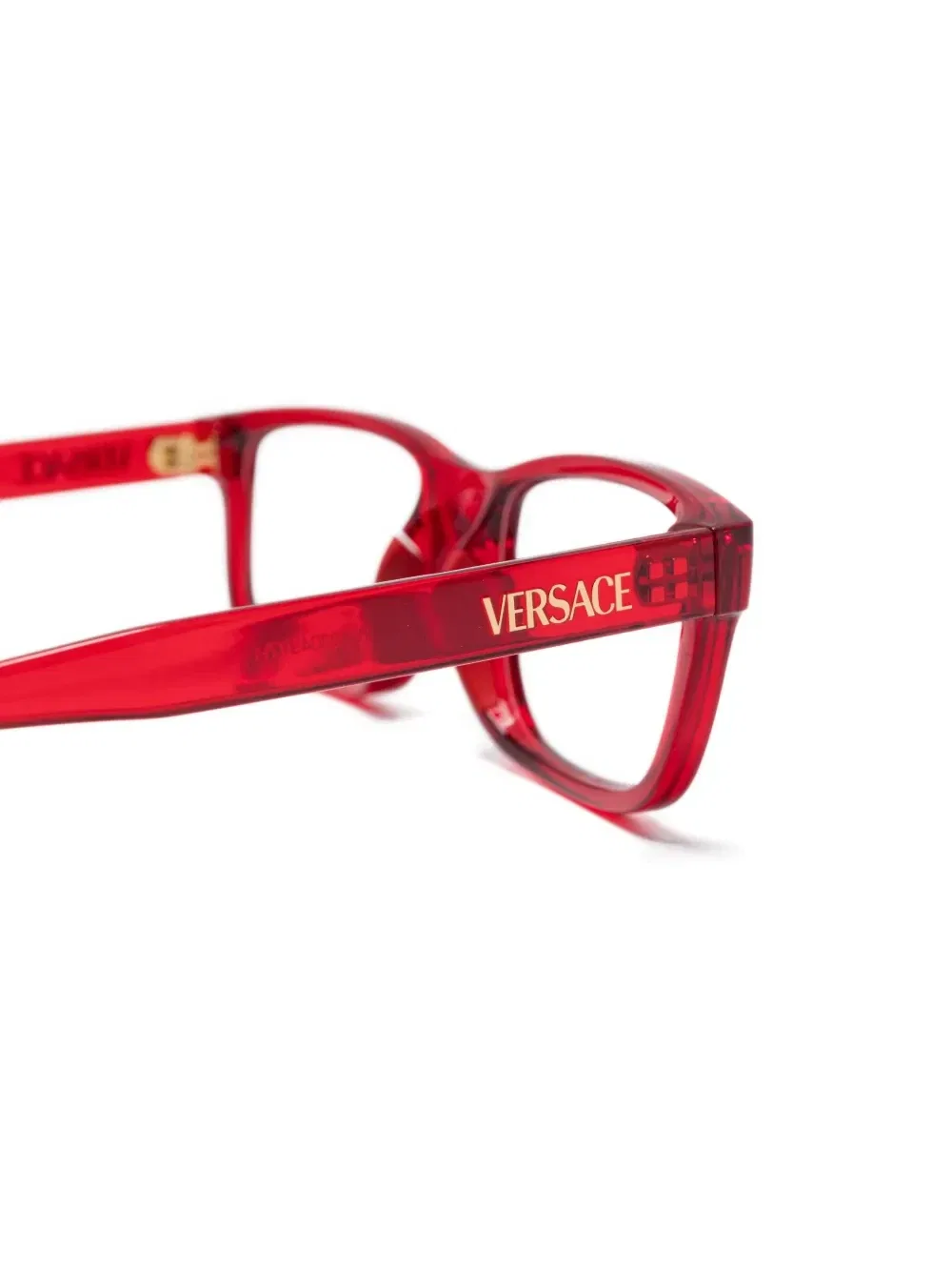 Очки в прямоугольной оправе Versace Kids, бордовый — фото 3