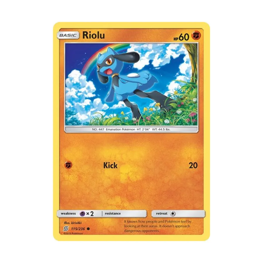 

CCG Риолу (115) (К) #115/236, Pokemon - SM - Unified Minds - Singles