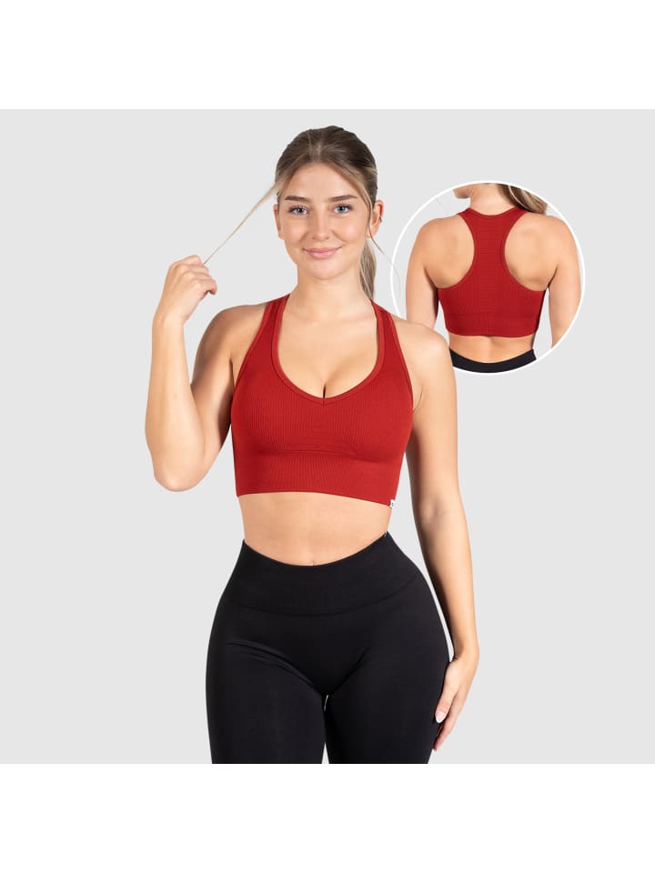 

SMILODOX Спортивный бюстгальтер Amaze Pro бордового цвета