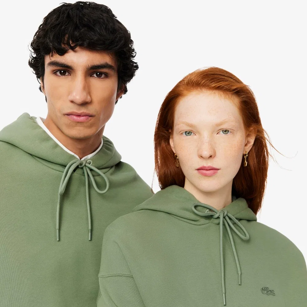 Мужское худи свободного кроя SH7741-55N цвета мох от Lacoste — фото 2