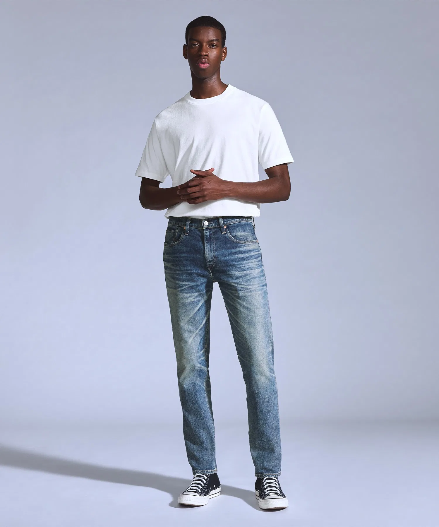 Джинсы Levi's BLUETAB™ 502™ зауженного кроя, цвет «средний индиго», СДЕЛАНО В ЯПОНИИ — фото 2