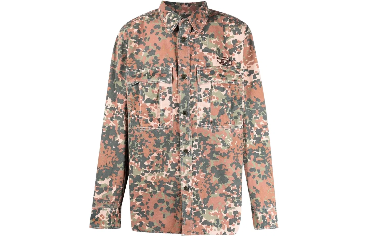Рубашка мужская Brick Red с отложным воротником DIESEL