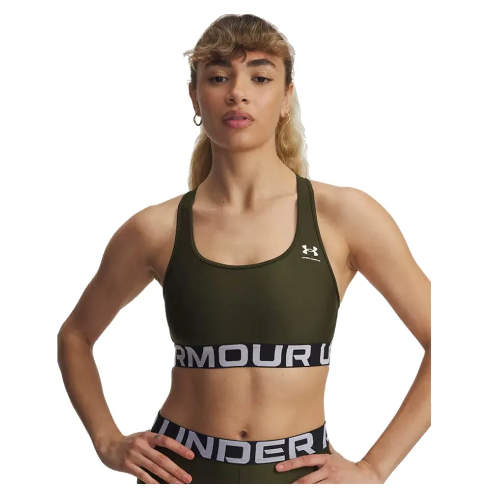 

Спортивный бюстгальтер Under Armour HeatGear Branded Medium Impact Sports Bra, зеленый