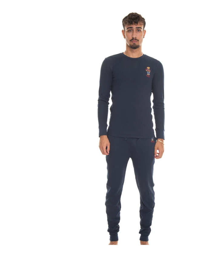 

Пижама с круглым вырезом и логотипом спереди. Polo Ralph Lauren, синий