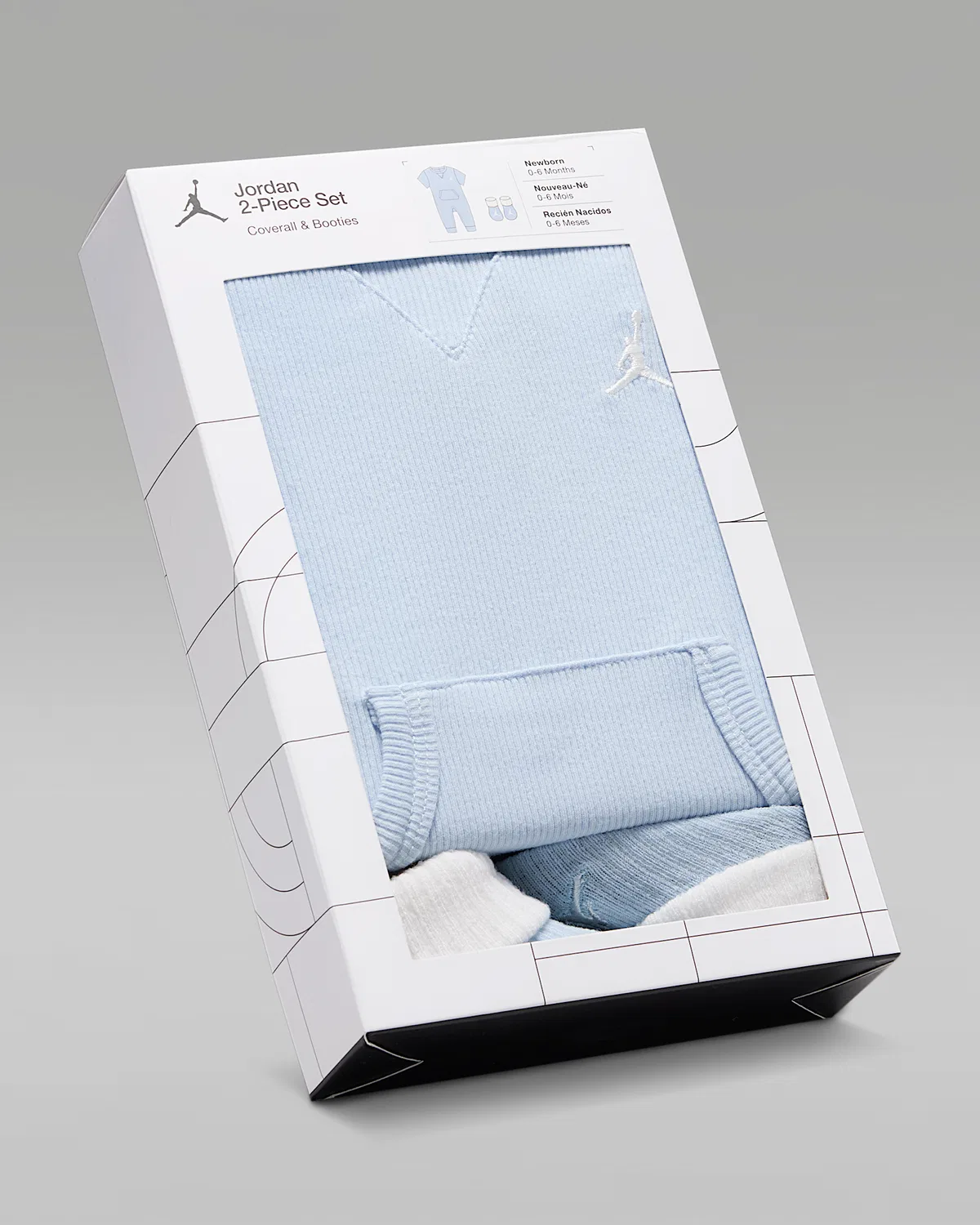 Baby Essential 2-Piece Short Sleeve Coverall Set Jordan, Hydrogen Blue — фото 3