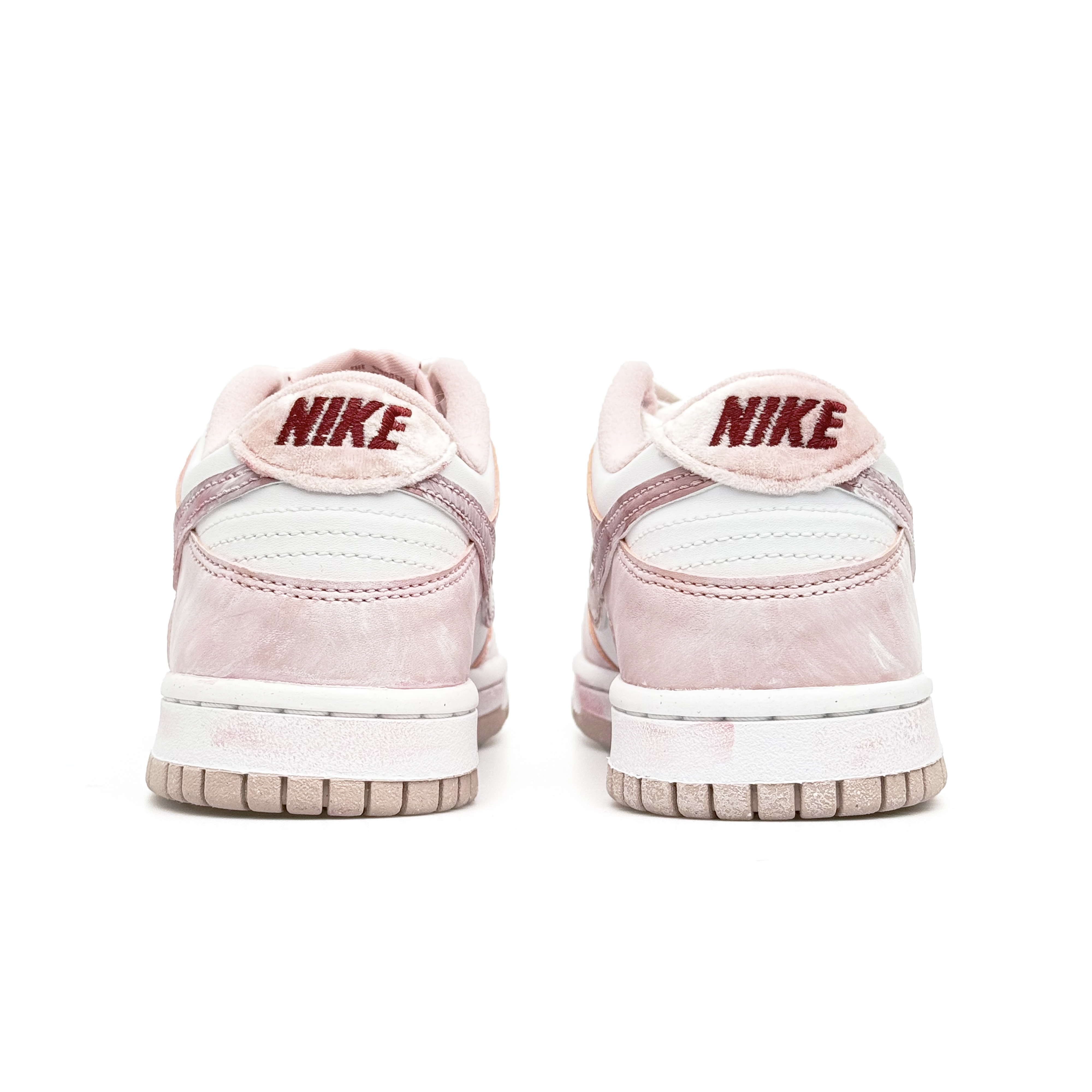 Nike Детские кроссовки для скейтбординга Dunk Pink Velvet, износостойкие, дышащие, низкие, для подростков — фото 4