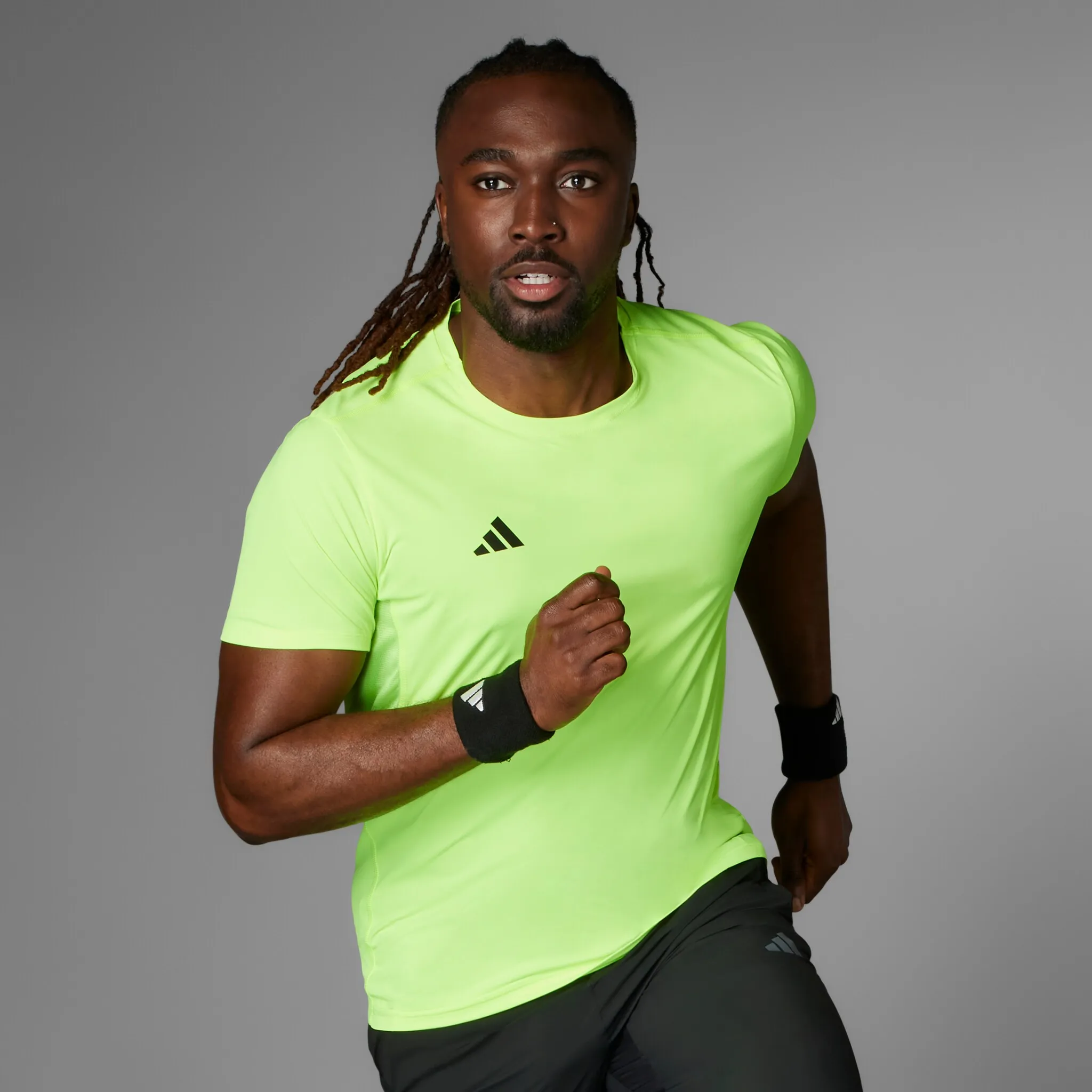 Футболка для бега adidas Performance "ADIZERO E TEE", цвет Lucid Lemon — фото 4