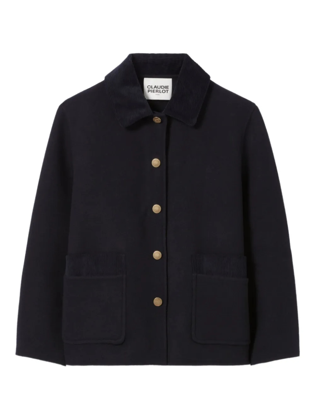 

Claudie Pierlot куртка с вельветовым воротником, синий