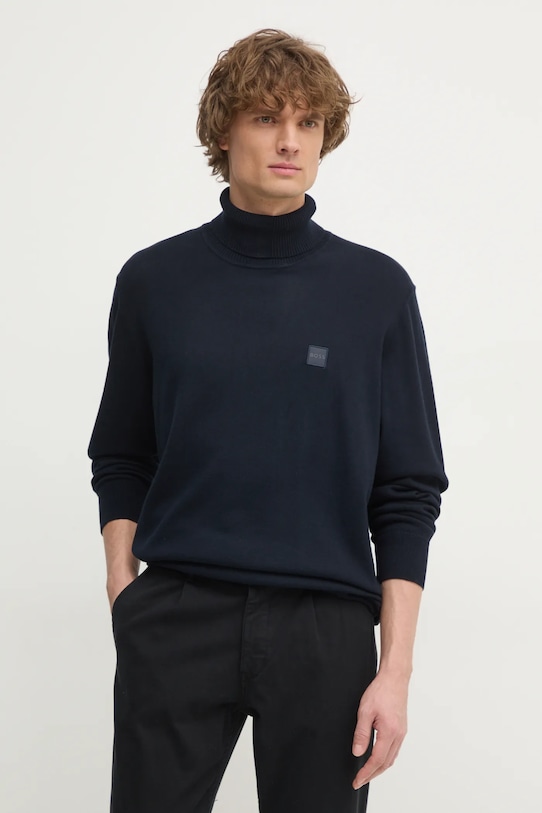 

Свитер с добавлением кашемира Boss Orange, темно-синий