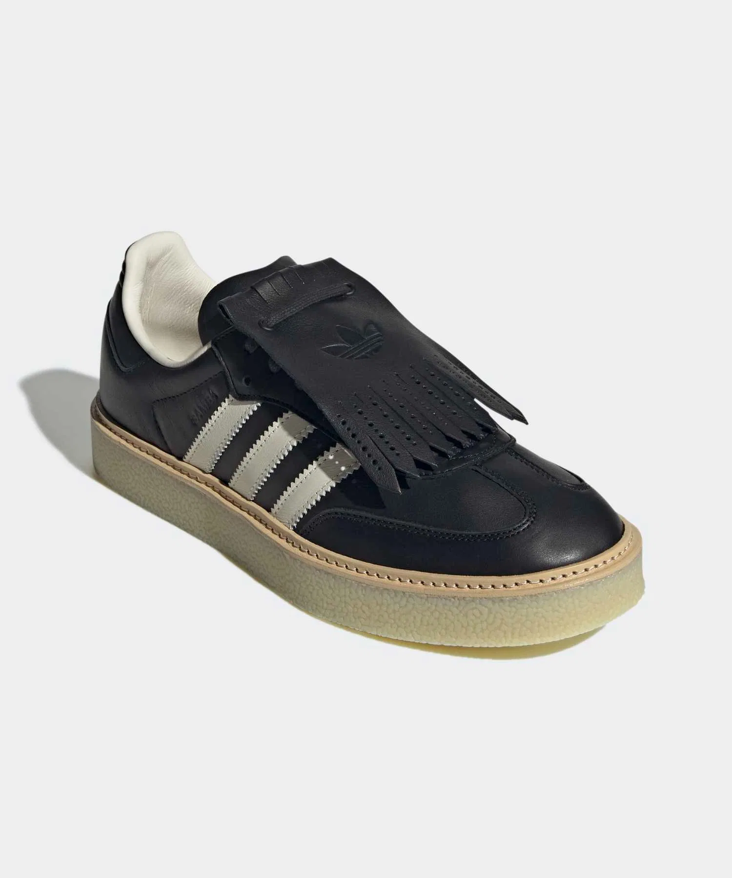 Унисекс кроссовки Samba Lux adidas из натуральной кожи чёрные