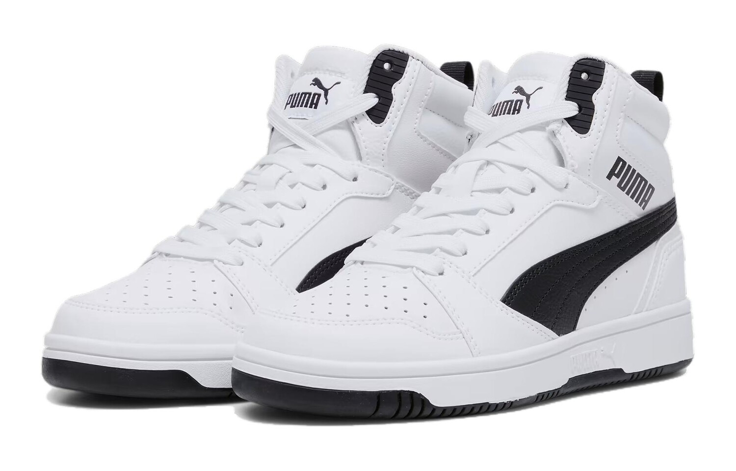 Rebound V6 Детские кроссовки для скейтбординга GS Puma, белый/черный — фото 3