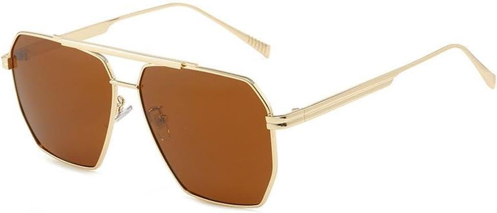 

Роскошные металлические солнцезащитные очки для мужчин и женщин, модные солнцезащитные очки, стильные очки для вождения, защита от ультрафиолета UV400, SUN1792 Generic, Gold Brown