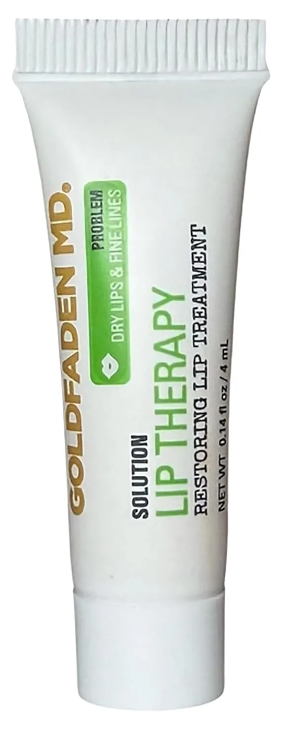 Goldfaden MD Lip Therapy восстанавливающий бальзам для губ с пептидами, гиалуроновой кислотой, фруктово-ягодным воском, маслами бурачника, шиповника и витамином E, питает, увлажняет и визуально увеличивает объем 4 мл Пробник 4,1 мл, White