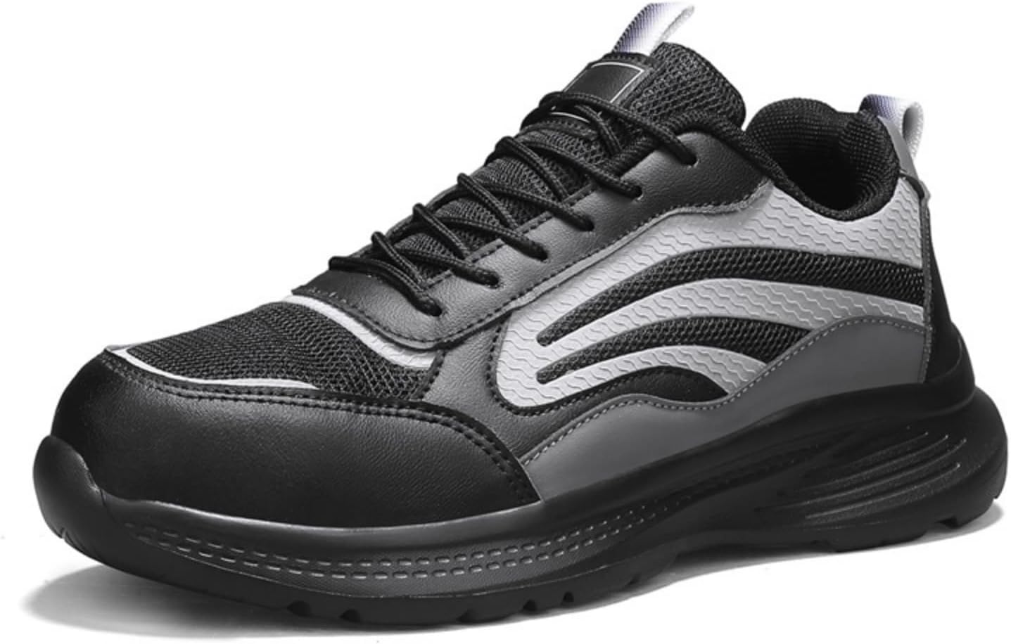 

Мужские кроссовки с широкой стальной носовой частью, противоскользящие, проколостойкие, композитные безопасные кроссовки, комфортные, легкие, дышащие, эргономичные для строительства, склада, ландшафтных работ и работы на улице Yrzhgdl, серый