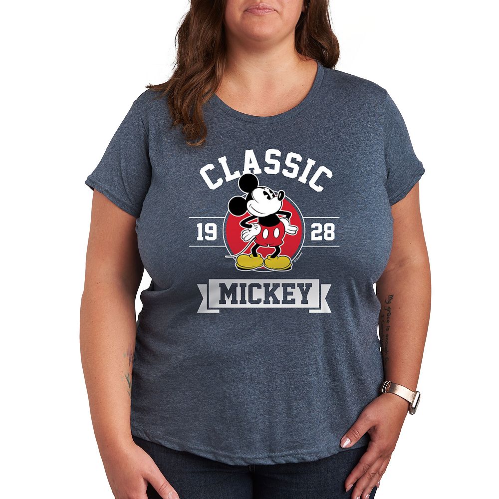 

Классическая футболка с графическим рисунком Disney's Mickey Mouse Plus 1928 года, цвет Heather Blue