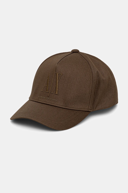 

Хлопковая кепка с козырьком Armani Exchange, зеленый
