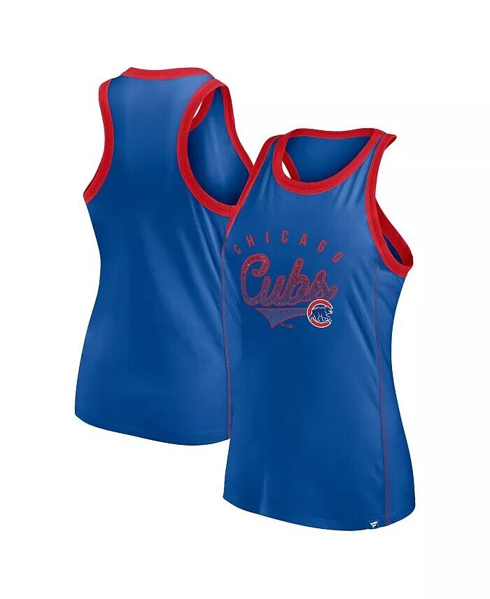 

Женская майка-борцовка Royal Chicago Cubs Tailsweep Fashion со стразами Fanatics