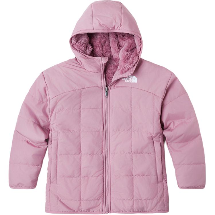Пуховик "Падающая сакура" фиолетовый для подростков THE NORTH FACE — фото 2